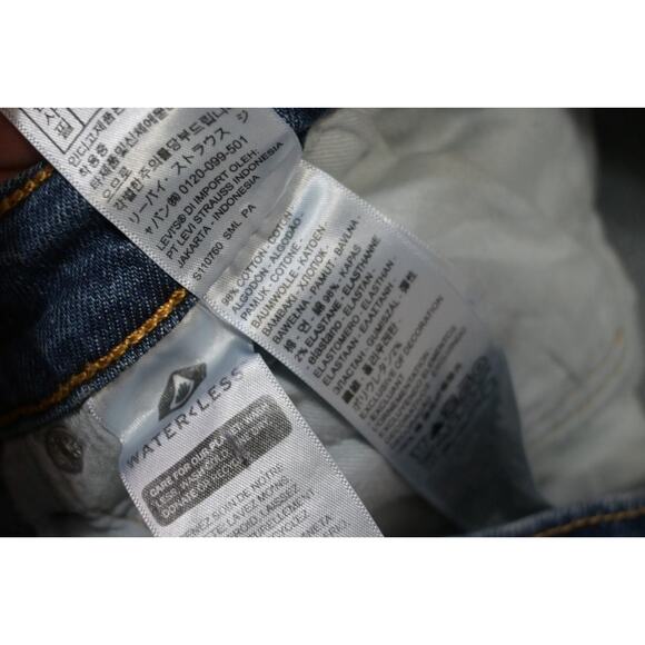 Levi's 505 Regular Fit Straight Stretch Rugged Denim Blue Jeans Mens Sz 38 x 30 - Picture 8 of 11